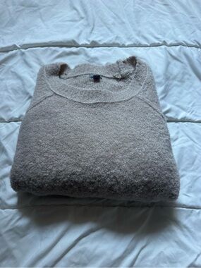 Women's Taupe Scoop Neck Cozy Knit Sweater